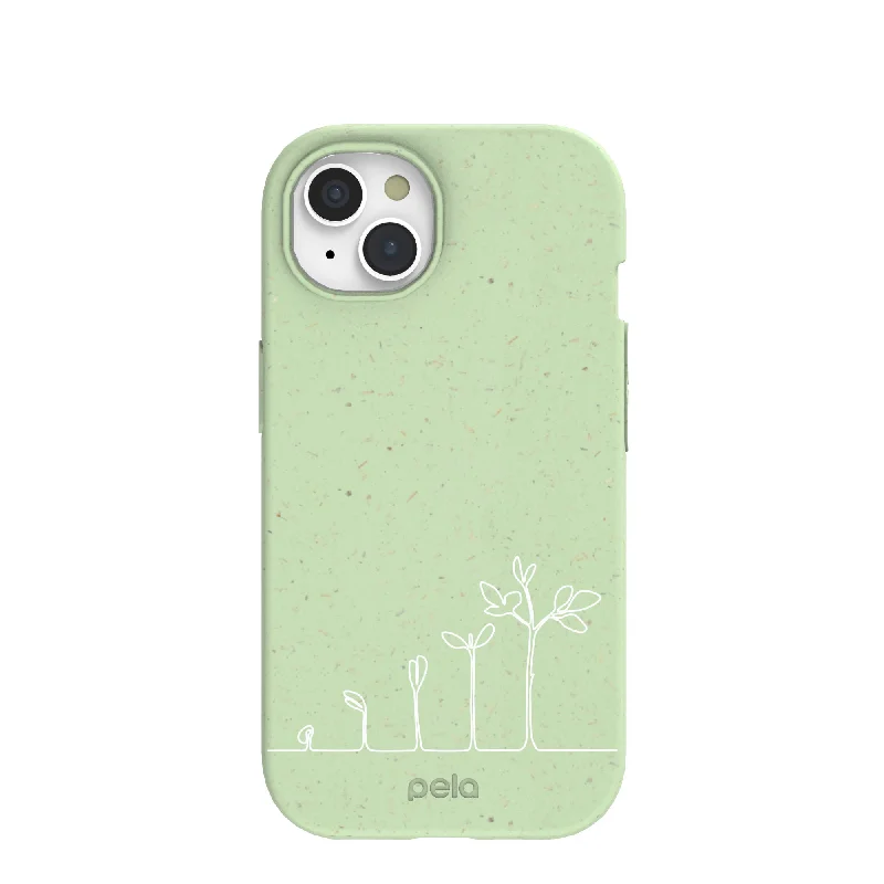 Sage Green Grow and Flourish iPhone 15 Case