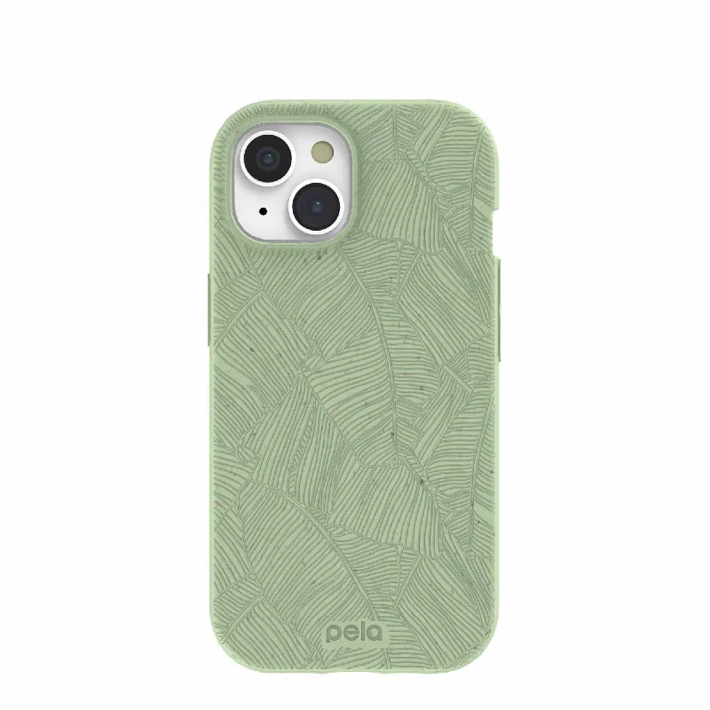 Sage Green Lushy Leaves iPhone 15 Case