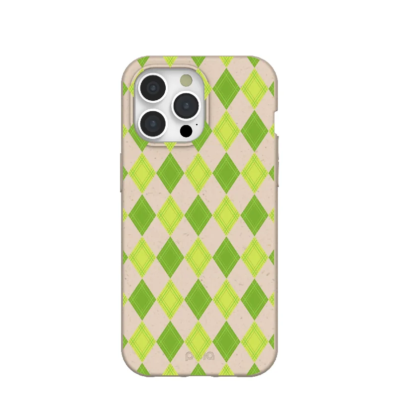 Seashell Argyle iPhone 15 Pro Max Case