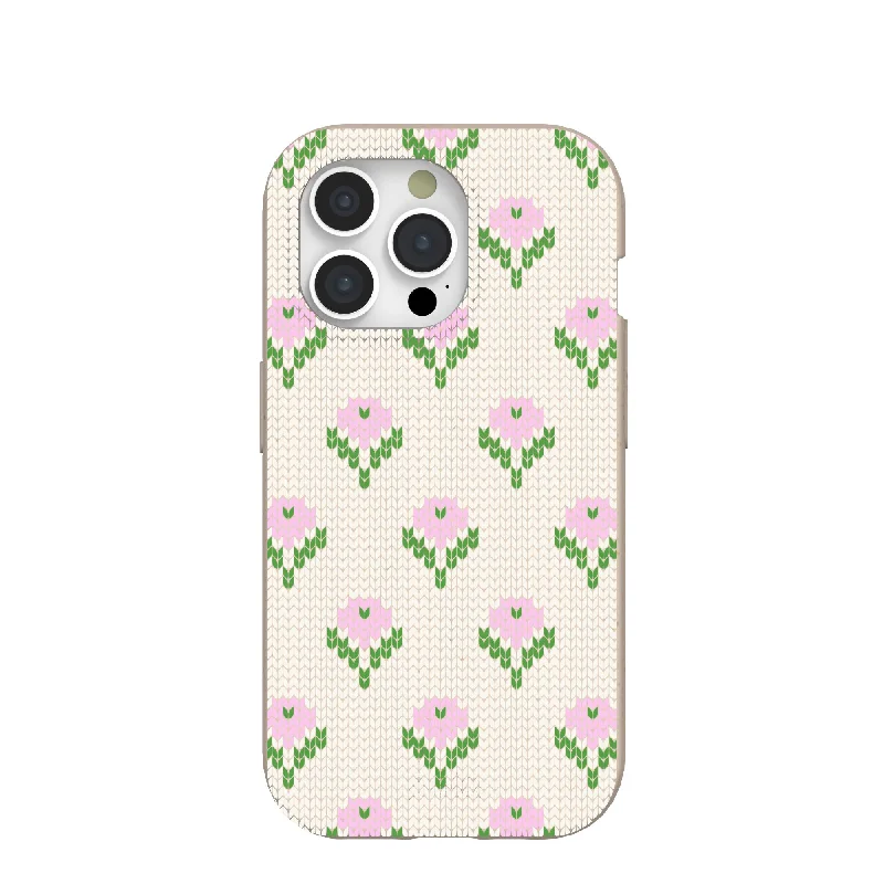 Seashell Floral Stitch iPhone 15 Pro Case