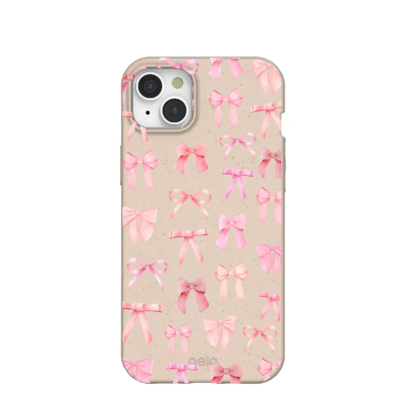 Seashell Rosy Bows iPhone 15 Plus Case