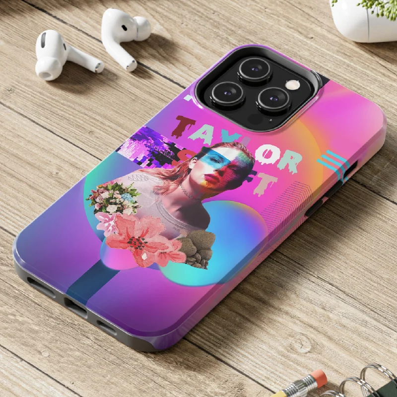 Taylor Swift Colorful Tough Phone Cases for iPhone 15 14 13 12 Series