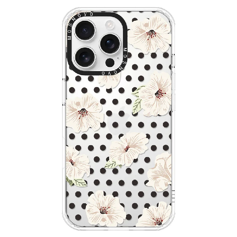 Vintage Hibiscus Flower Phone Case - iPhone 16 Pro Max Case