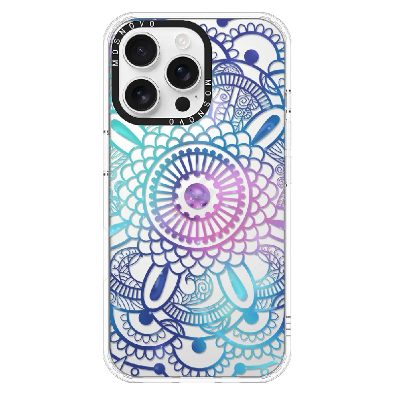 Violet Blue Mandala Phone Case - iPhone 16 Pro Max Case