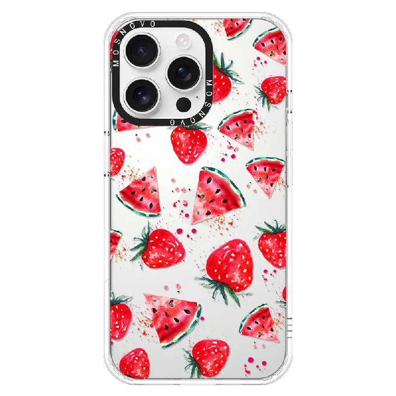 Watermelon Strawberry Phone Case - iPhone 16 Pro Max Case