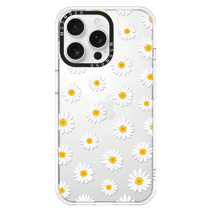 White Daisy Phone Case - iPhone 16 Pro Max Case