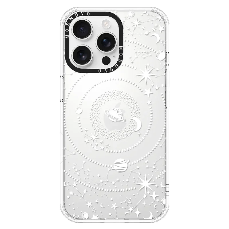 White Galaxy Phone Case - iPhone 16 Pro Max Case