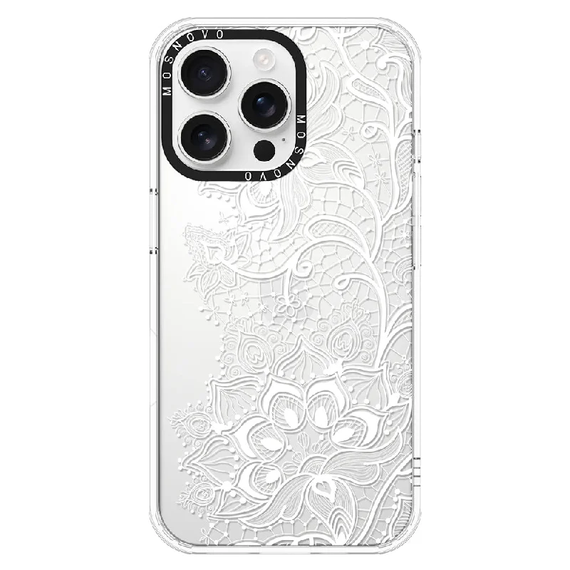 White Lotus Henna Phone Case - iPhone 16 Pro Max Case