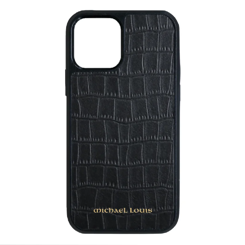 Black Croc iPhone 13 Case