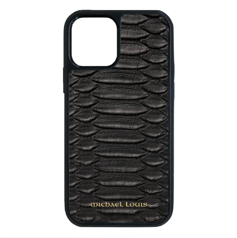 Genuine Black Python iPhone 13 Case