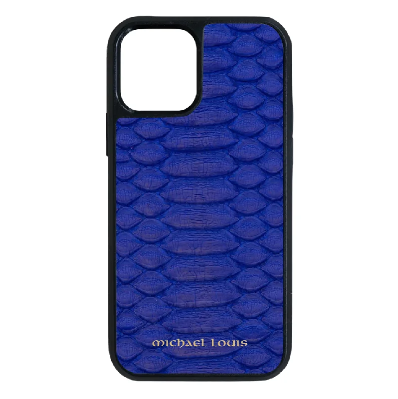 Genuine Blue Python iPhone 13 Pro Case