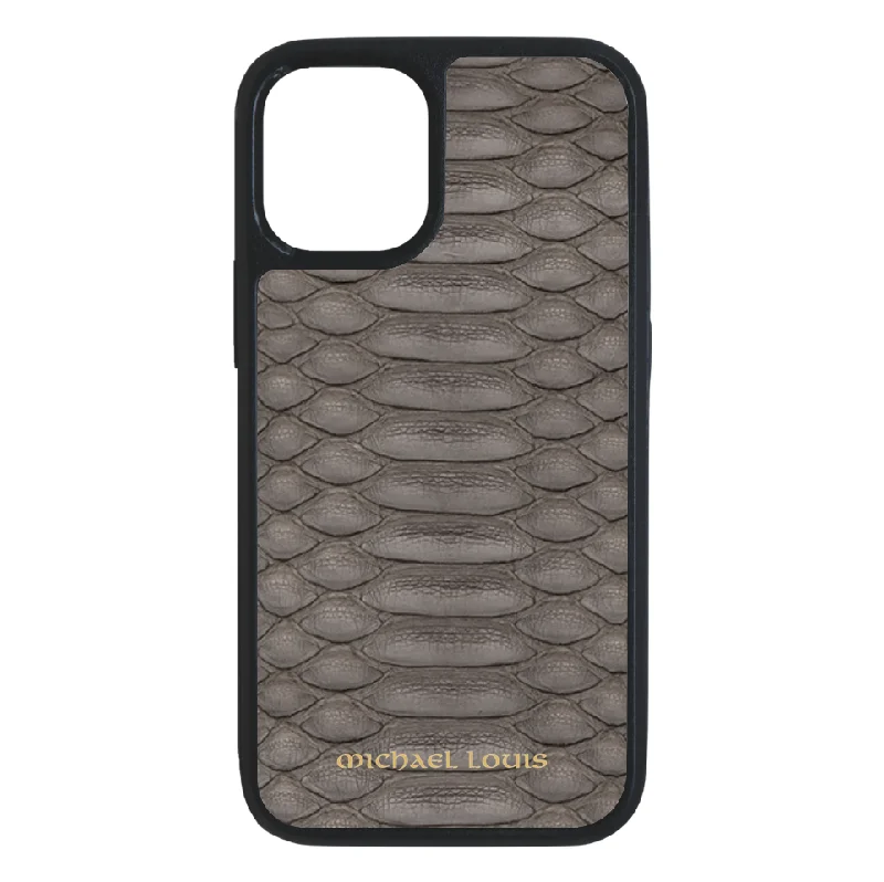 Genuine Grey Python iPhone 13 Mini Case