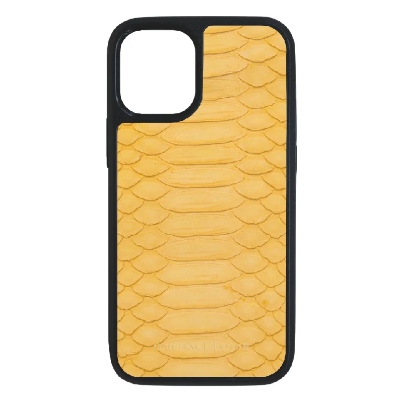 Genuine Yellow Python iPhone 13 Case