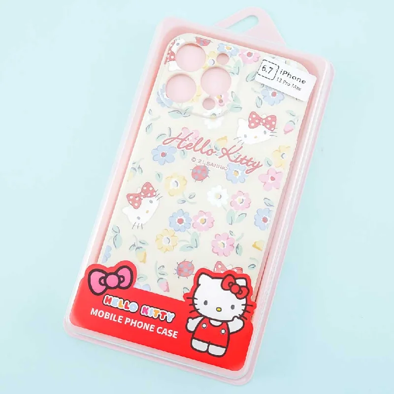 Hello Kitty Vintage Floral Phone Case for iPhone 13 Pro Max