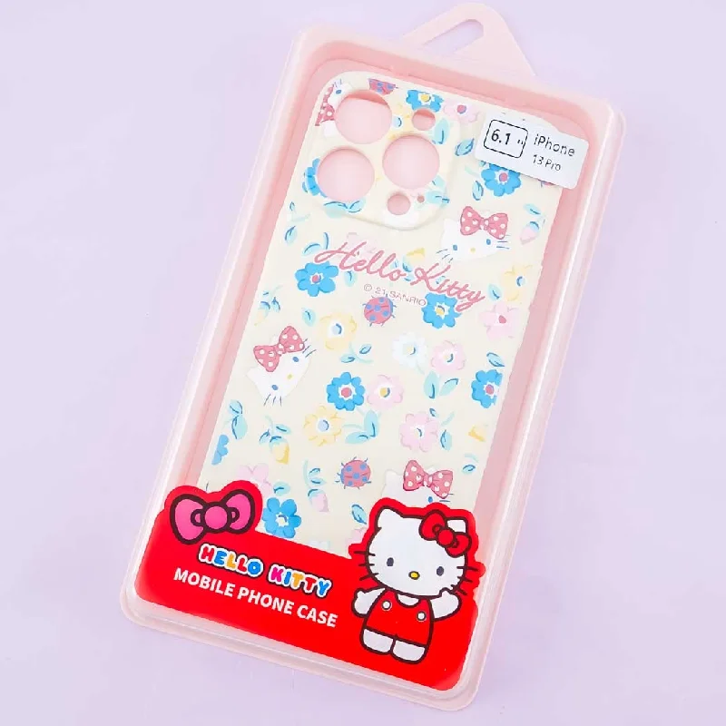 Hello Kitty Vintage Floral Phone Case for iPhone 13 Pro