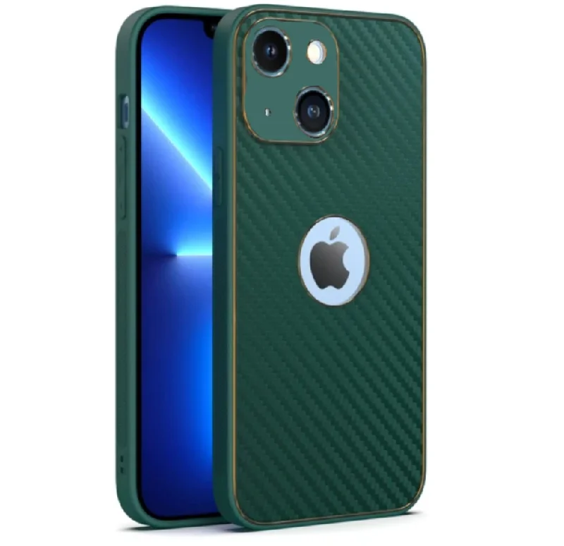 iPhone 13 Premium Shockproof Leather Case - Green