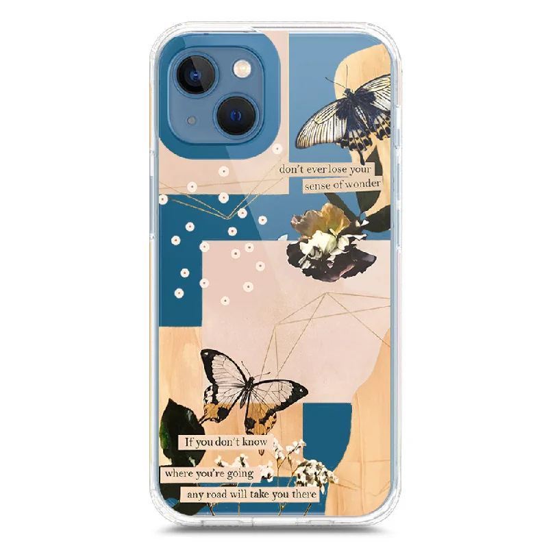 Aesthetic Butterfly Design - Design 4 - Soft Phone Case - Crystal Clear Case - iPhone 13 Mini