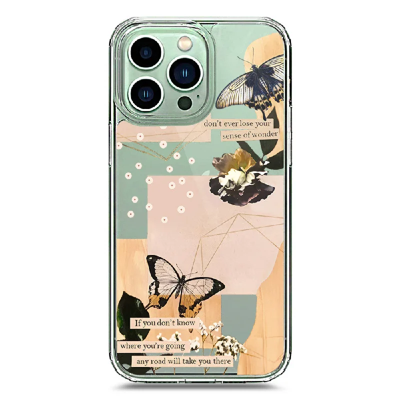 Aesthetic Butterfly Design - Design 4 - Soft Phone Case - Crystal Clear Case - iPhone 14 Pro Max