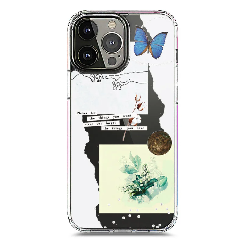 Aesthetic Collage Design - Design 3 - Soft Phone Case - Crystal Clear Case - iPhone 13 Pro Max