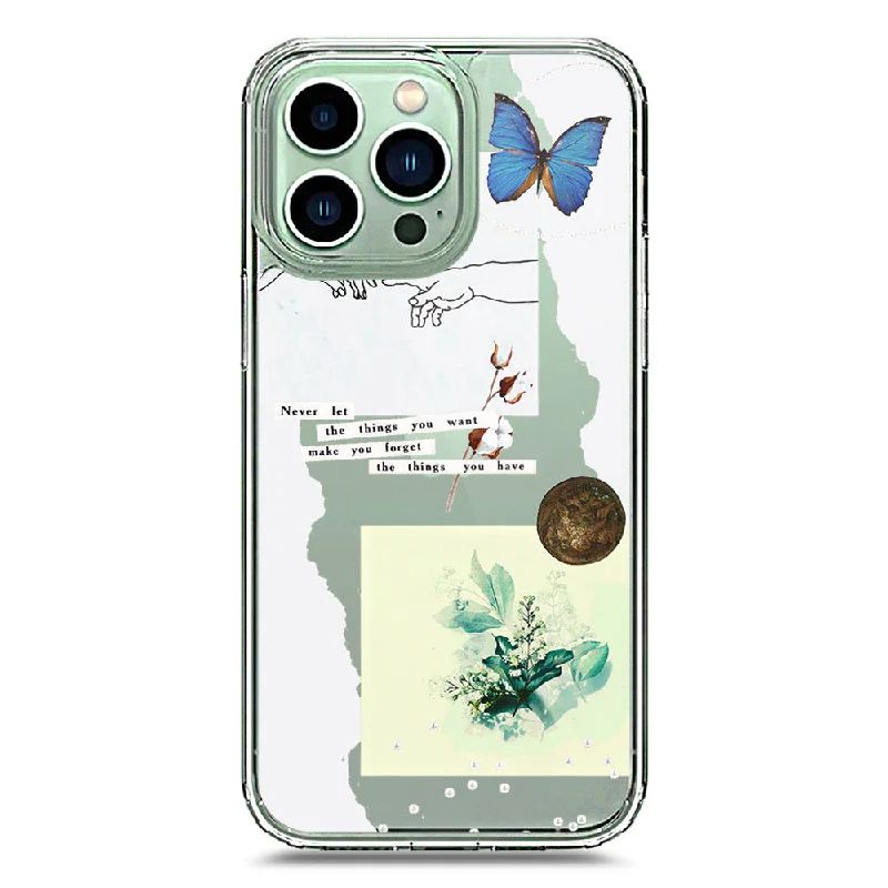 Aesthetic Collage Design - Design 3 - Soft Phone Case - Crystal Clear Case - iPhone 14 Pro Max