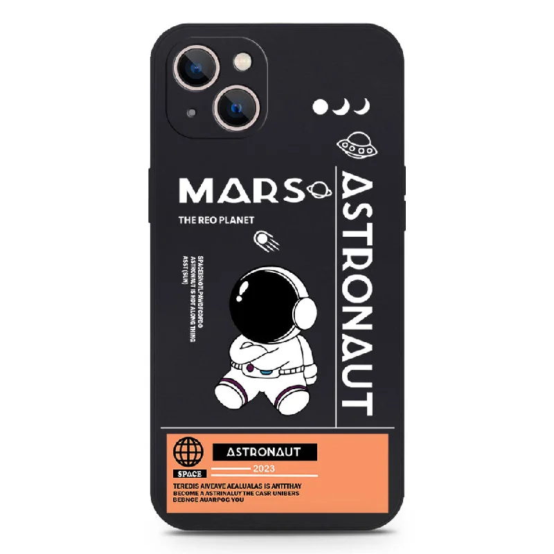 Astronaut Series Soft Phone Case - Silica Gel Case - Black - iPhone 13 Mini