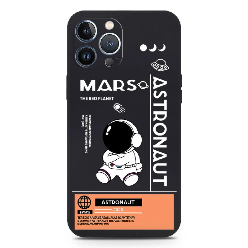 Astronaut Series Soft Phone Case - Silica Gel Case - Black - iPhone 13 Pro