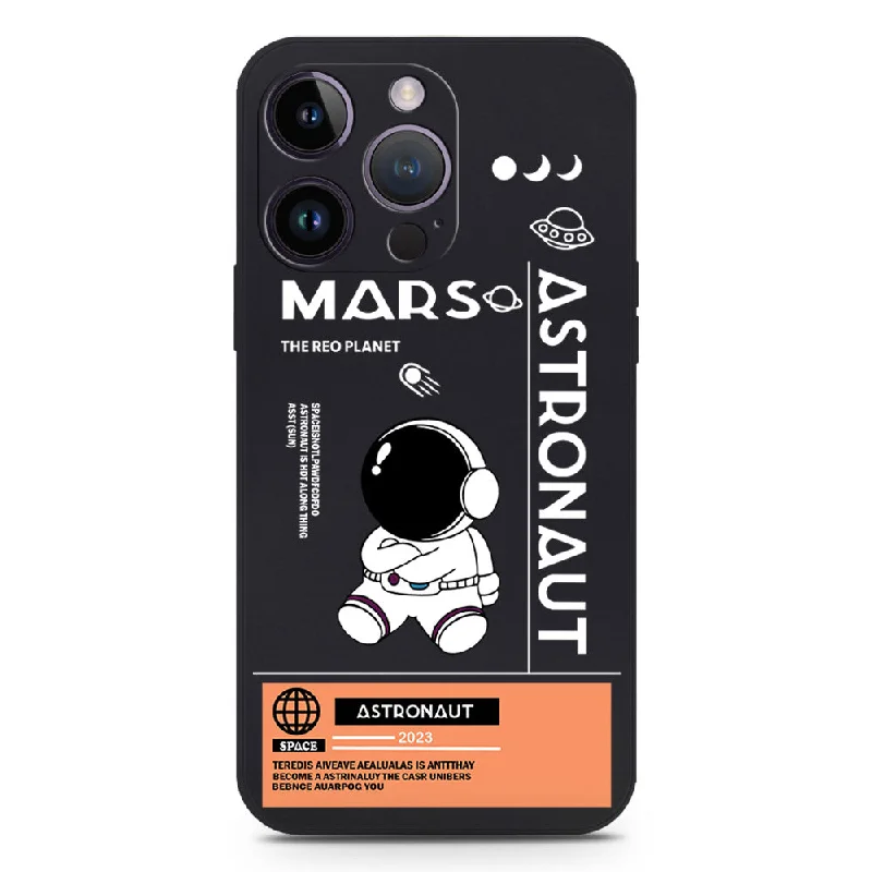 Astronaut Series Soft Phone Case - Silica Gel Case - Black - iPhone 14 Pro Max