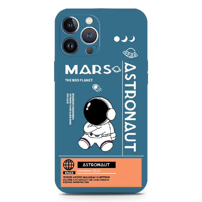 Astronaut Series Soft Phone Case - Silica Gel Case - Blue - iPhone 13 Pro Max