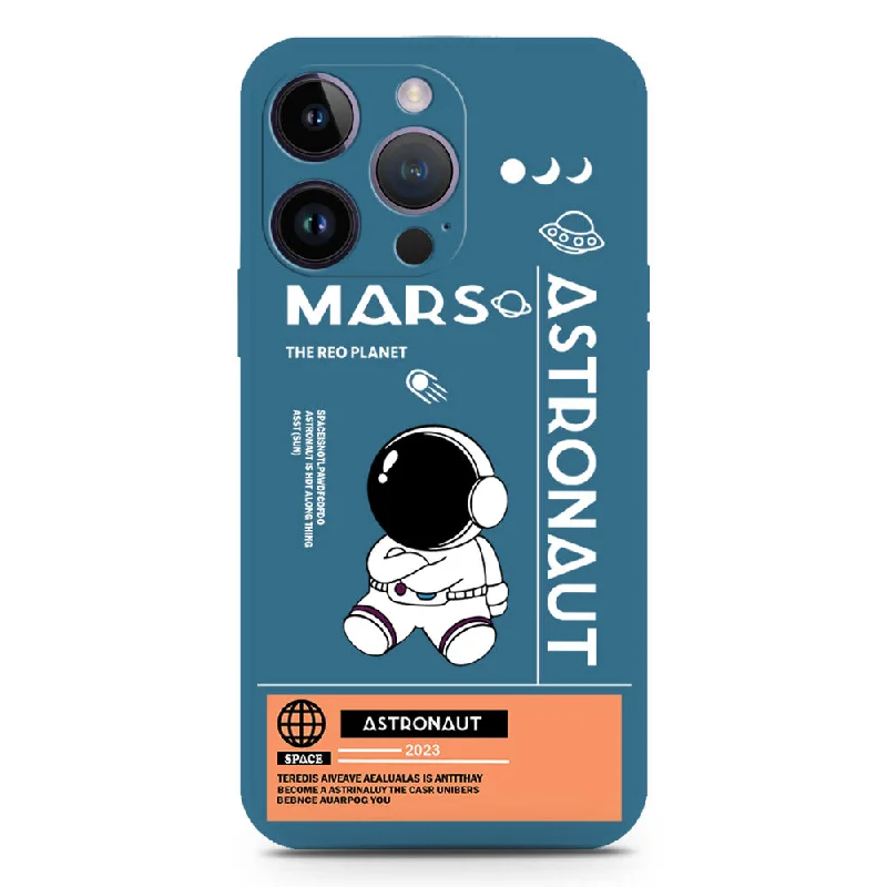 Astronaut Series Soft Phone Case - Silica Gel Case - Blue - iPhone 14 Pro Max