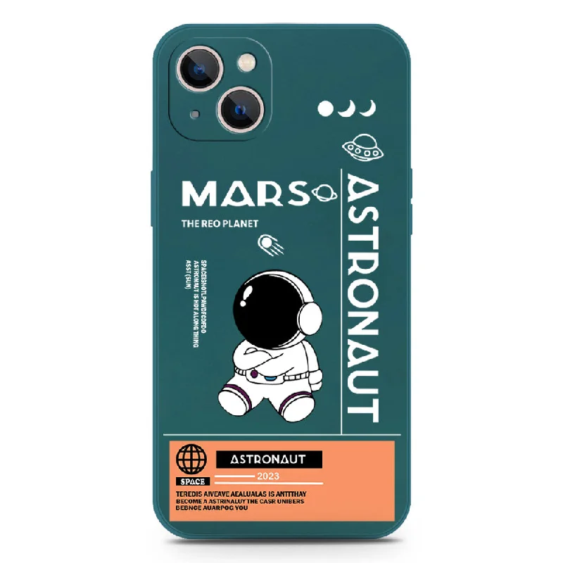 Astronaut Series Soft Phone Case - Silica Gel Case - Darkgreen - iPhone 13 Mini