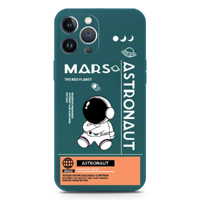 Astronaut Series Soft Phone Case - Silica Gel Case - Darkgreen - iPhone 13 Pro