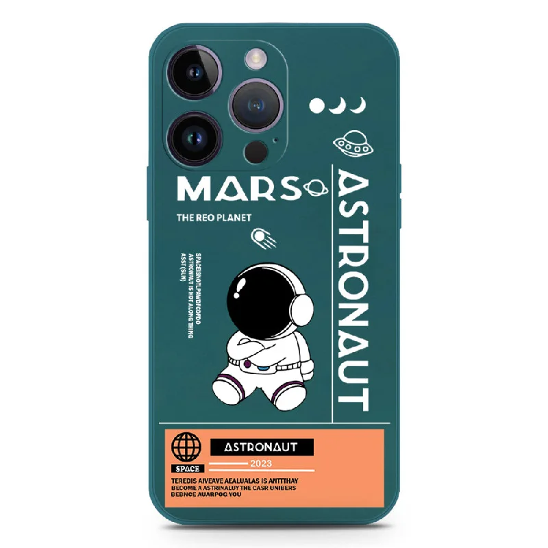 Astronaut Series Soft Phone Case - Silica Gel Case - Darkgreen - iPhone 14 Plus