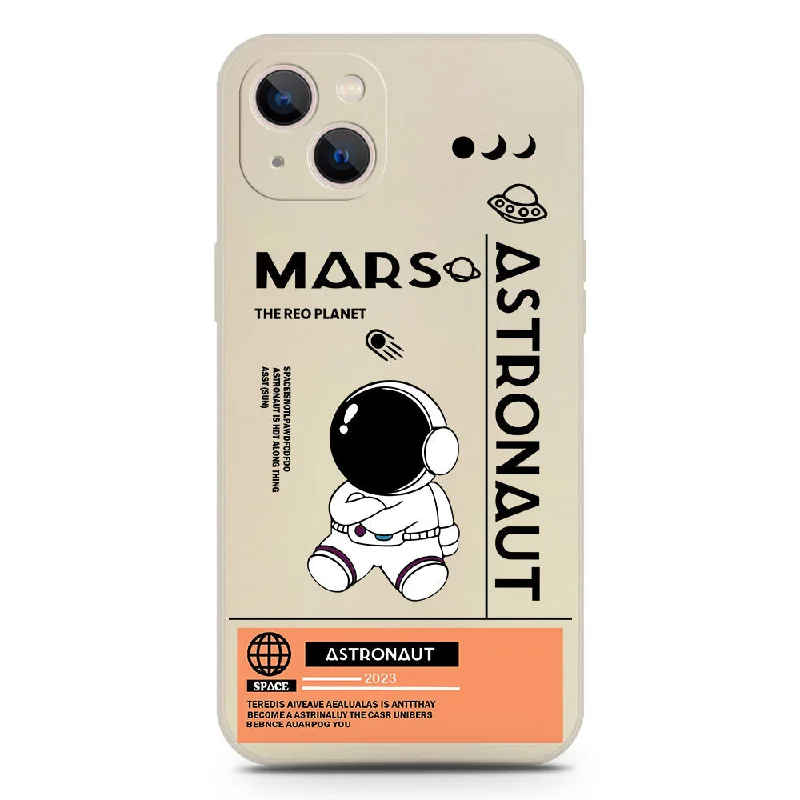 Astronaut Series Soft Phone Case - Silica Gel Case - Offwhite - iPhone 13 Mini