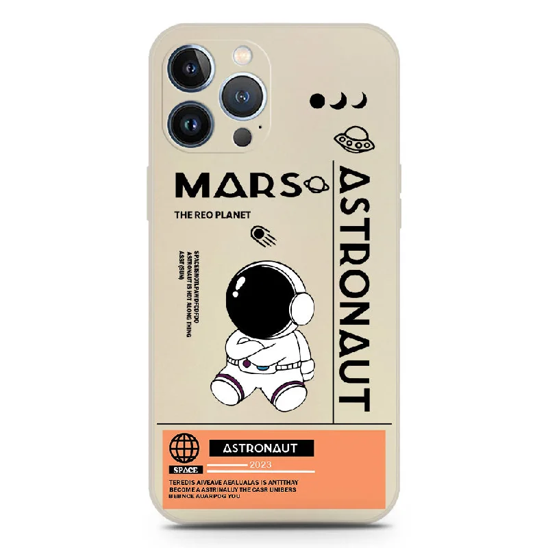 Astronaut Series Soft Phone Case - Silica Gel Case - Offwhite - iPhone 13 Pro Max