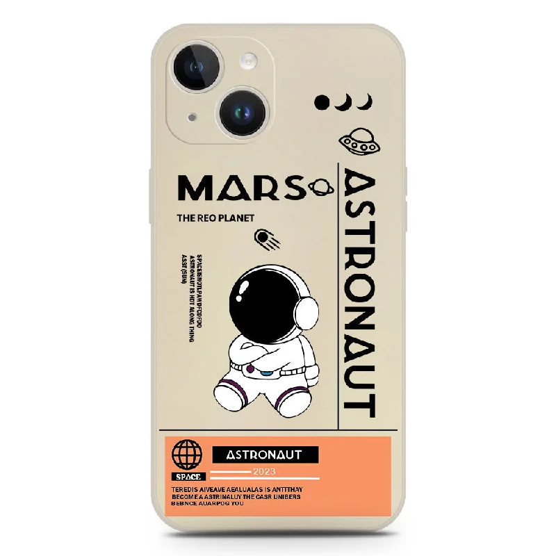 Astronaut Series Soft Phone Case - Silica Gel Case - Offwhite - iPhone 14