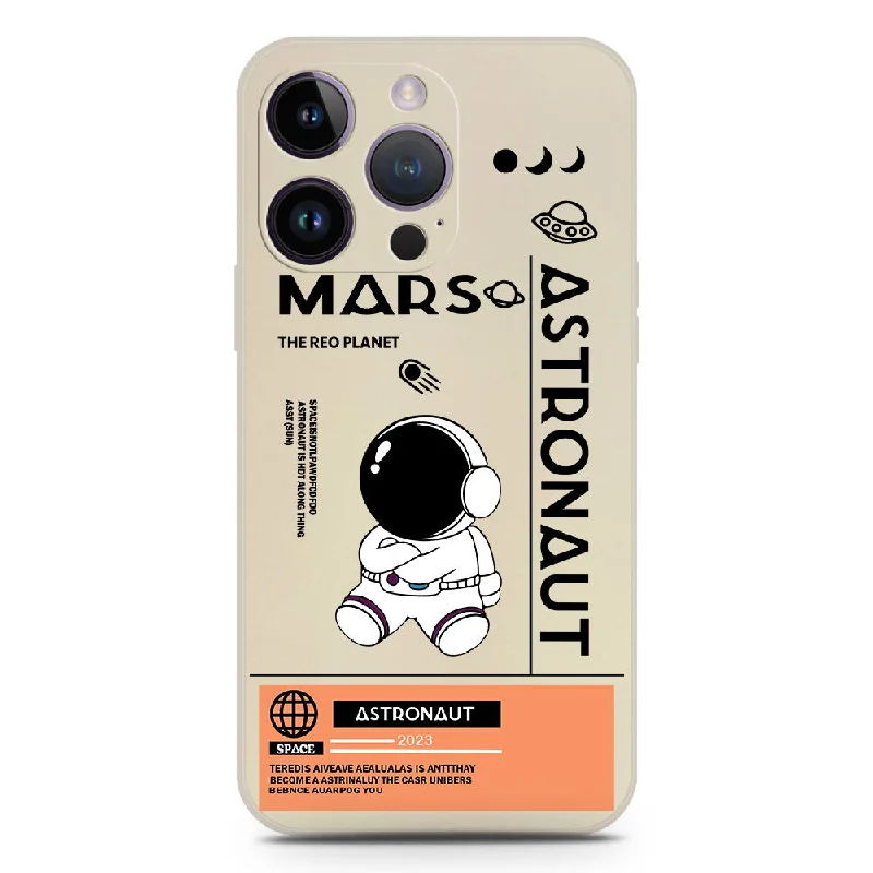 Astronaut Series Soft Phone Case - Silica Gel Case - Offwhite - iPhone 14 Pro Max