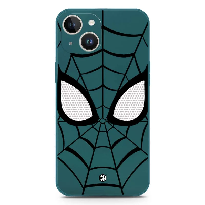 Cool Spider Design Soft Phone Case - Silica Gel Case - Darkgreen - iPhone 14