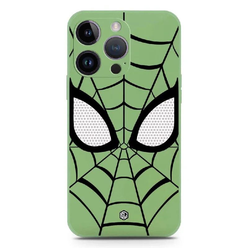 Cool Spider Design Soft Phone Case - Silica Gel Case - LightGreen - iPhone 14 Pro Max