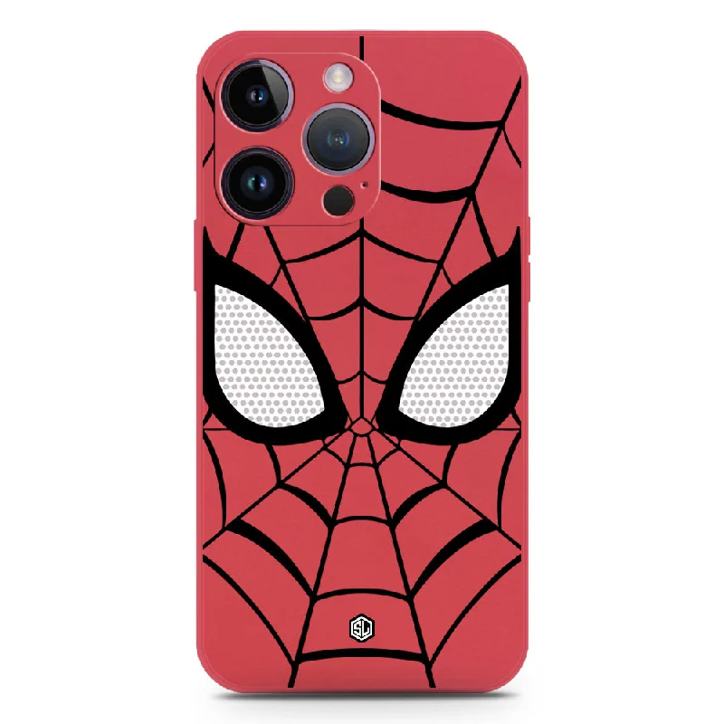 Cool Spider Design Soft Phone Case - Silica Gel Case - Red - iPhone 14 Pro