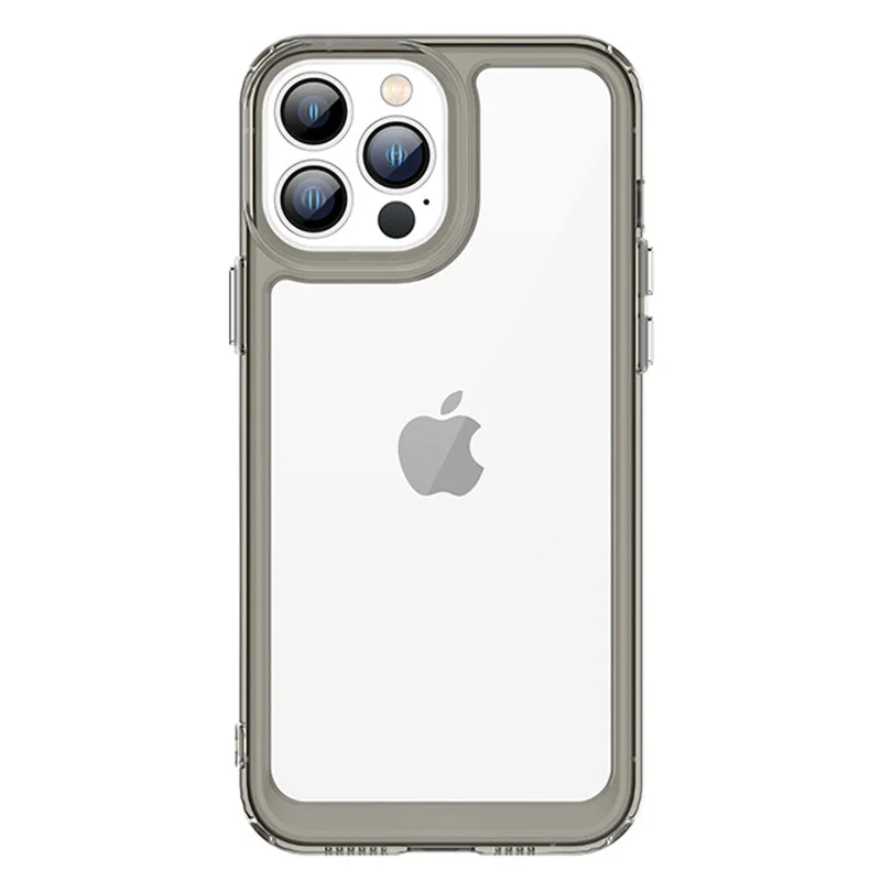 For iPhone 13 Pro Max 6.7 inch Shockproof Soft TPU + Hard Acrylic Cover Phone Case with Independent PC Buttons