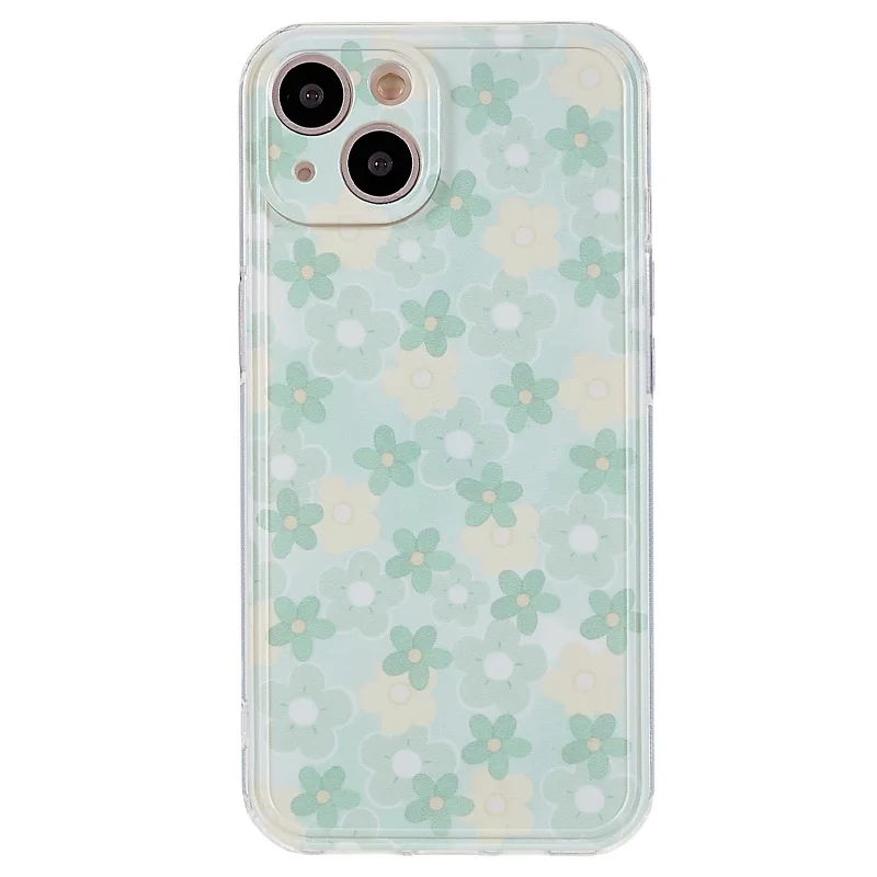 Pattern Printing TPU Back Case for iPhone 13 6.1 inch, Straight Edge Precise Cutouts Mobile Phone Cover Shell