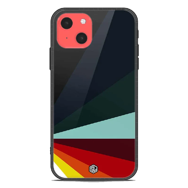 Retro Stripes Series Soft Phone Case - Premium Glass Case - iPhone 13 Mini