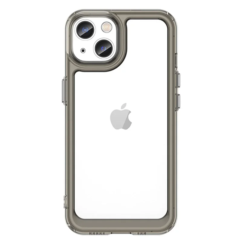 TPU + Acrylic Phone Case for iPhone 13 6.1 inch, Scratch-resistant Clear Cover with Independent PC Buttons