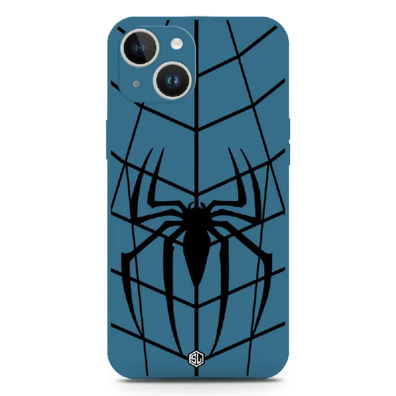 X-Spider Design Soft Phone Case - Silica Gel Case - Blue - iPhone 14