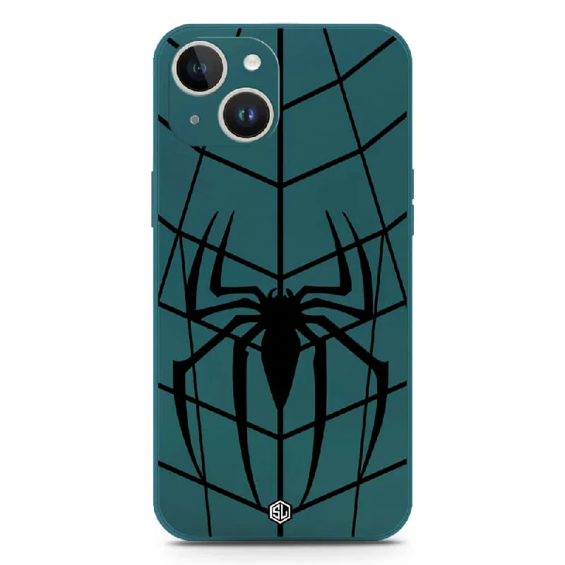 X-Spider Design Soft Phone Case - Silica Gel Case - Darkgreen - iPhone 14