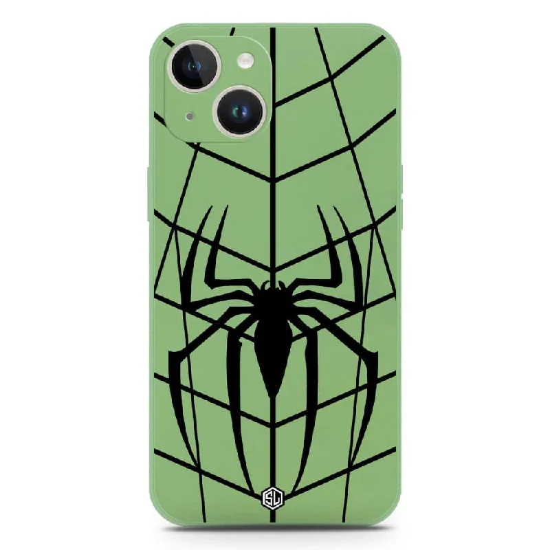 X-Spider Design Soft Phone Case - Silica Gel Case - LightGreen - iPhone 14