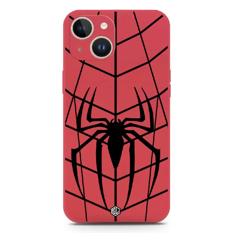 X-Spider Design Soft Phone Case - Silica Gel Case - Red - iPhone 14