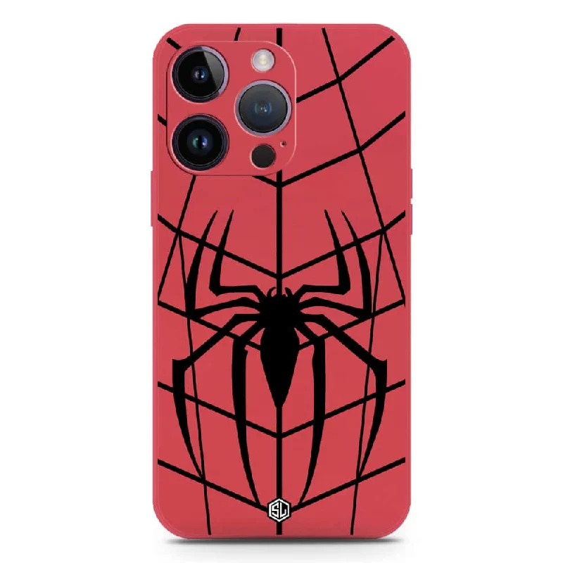 X-Spider Design Soft Phone Case - Silica Gel Case - Dark Red - iPhone 14 Pro Max